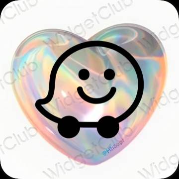 Естетске Waze иконе апликација