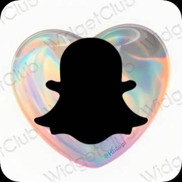 نمادهای برنامه زیباشناسی snapchat