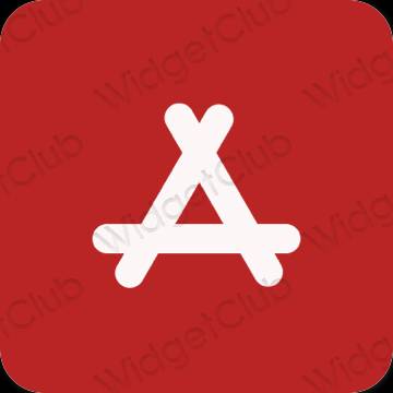 Естетичний червоний AppStore значки програм