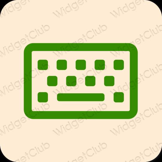 Естетичен бежово Simeji икони на приложения