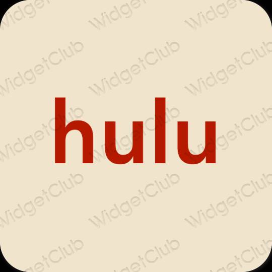 Estetico beige hulu icone dell'app