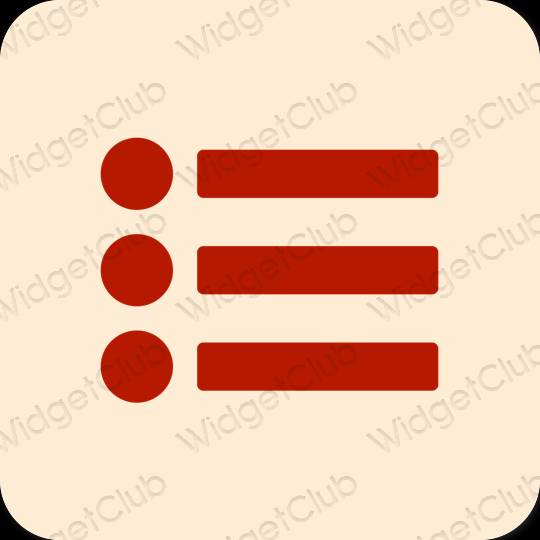 Estetico beige Reminders icone dell'app