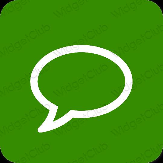 Estetsko zelena Messages ikone aplikacij