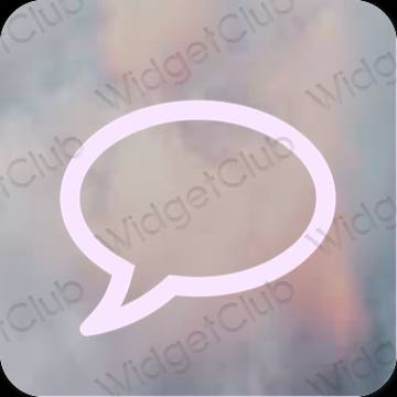 אֶסתֵטִי סָגוֹל Messages סמלי אפליקציה