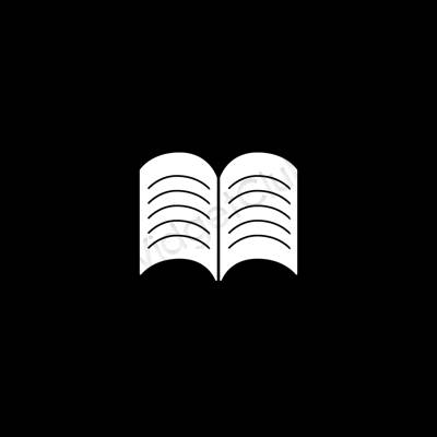 Estetické čierna Books ikony aplikácií
