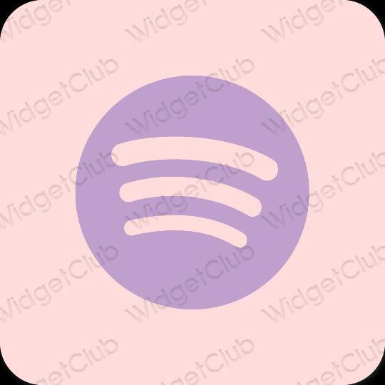 Αισθητικός ροζ Spotify εικονίδια εφαρμογών