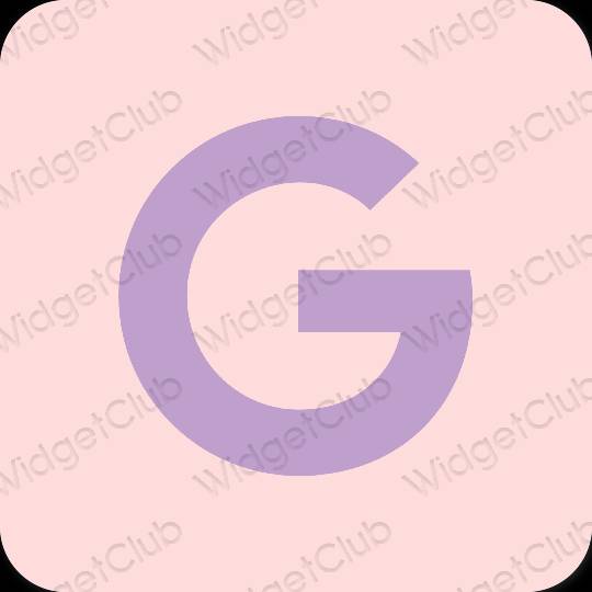 Estetisk pastell rosa Google app ikoner