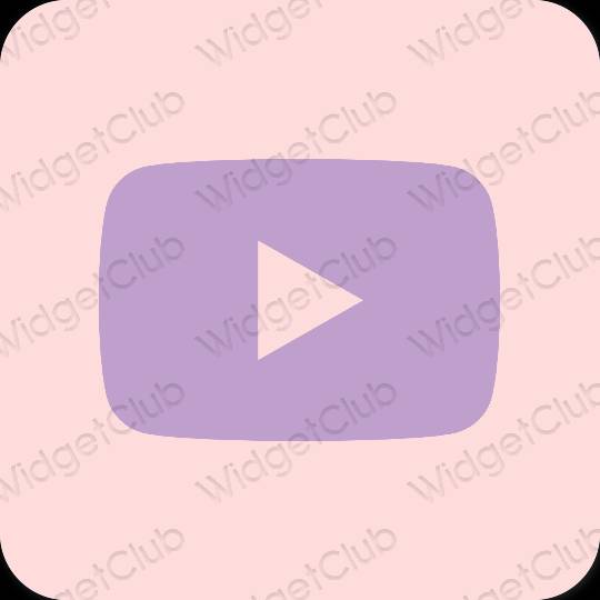 Естетски пастелно розе Youtube иконе апликација