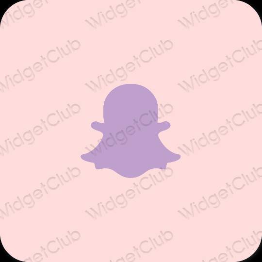 미적인 파스텔 핑크 snapchat 앱 아이콘