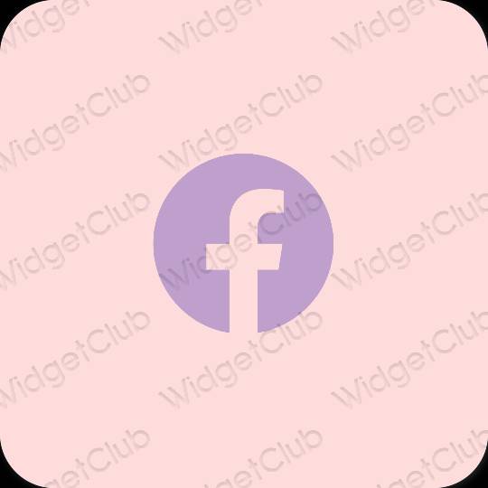 Estético rosa Facebook ícones de aplicativos