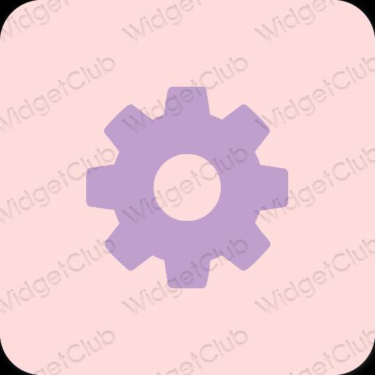 미적인 파스텔 핑크 Settings 앱 아이콘