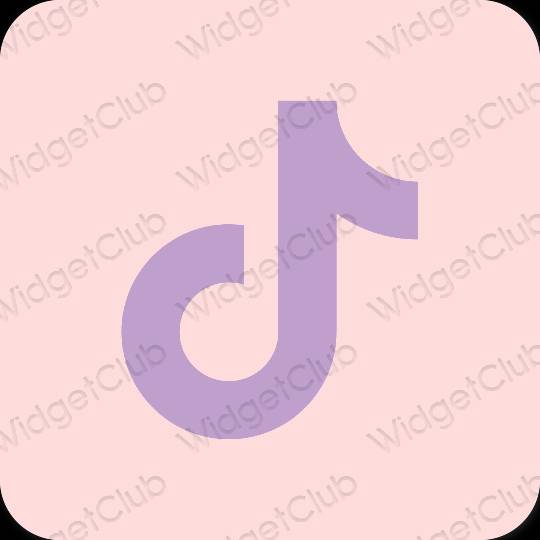 Estético rosa pastel TikTok iconos de aplicaciones