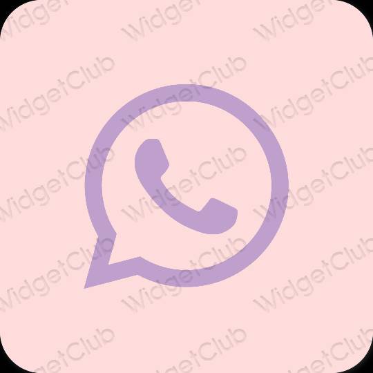 Estetik pastel çəhrayı WhatsApp proqram nişanları