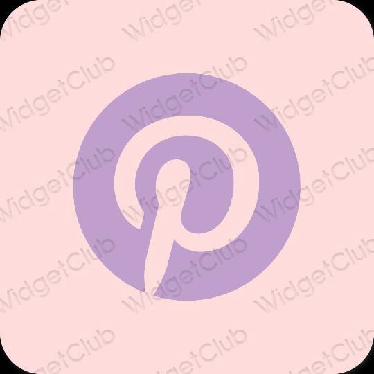 Esztétika pasztell rózsaszín Pinterest alkalmazás ikonok