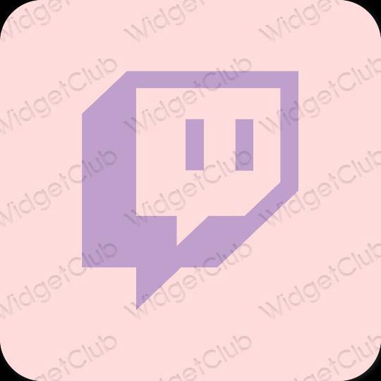 Естетичний рожевий Twitch значки програм