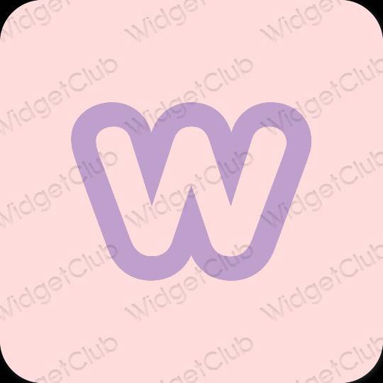 Estetik pastel pembe Weebly uygulama simgeleri