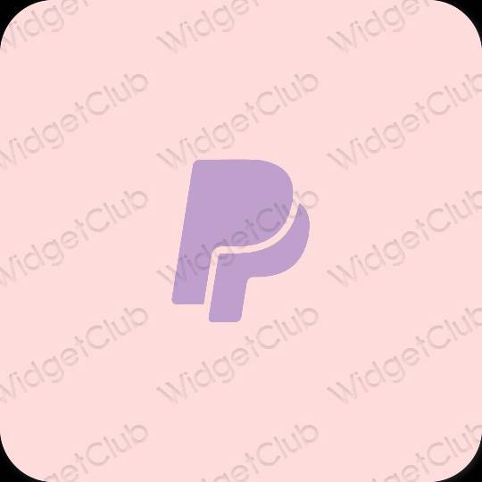 Estetico rosa pastello Paypal icone dell'app