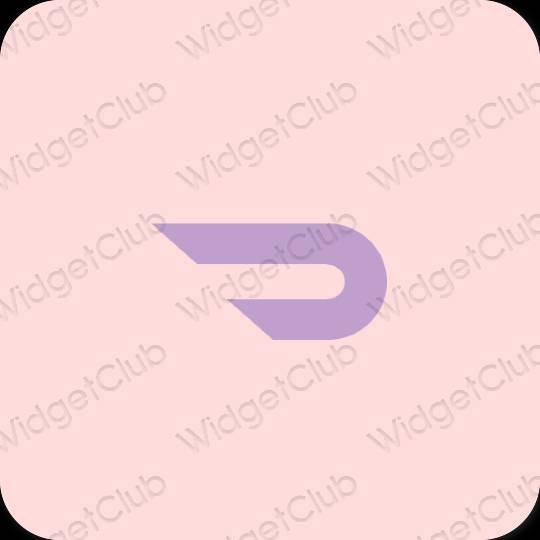 미적인 파스텔 핑크 Doordash 앱 아이콘