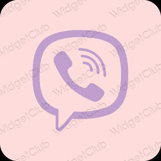 Ästhetisch Pastellrosa Viber App-Symbole