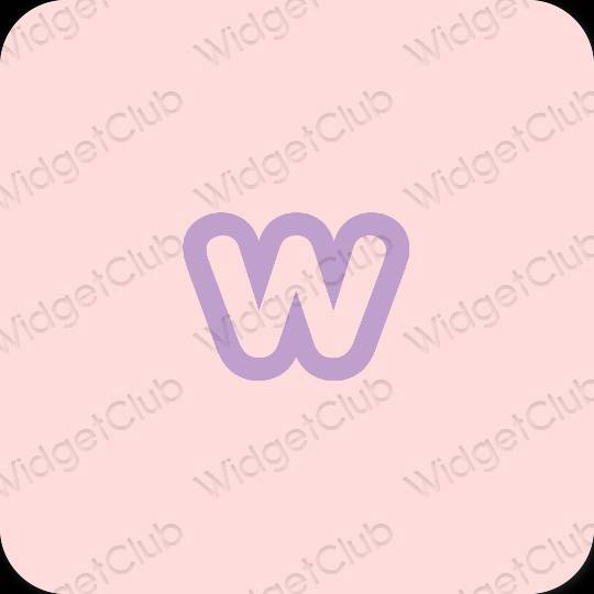 Æstetisk pastel pink Weebly app ikoner