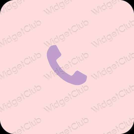 Estetyka różowy Phone ikony aplikacji