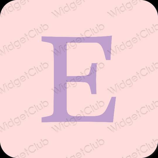 Estetic roz Etsy pictogramele aplicației