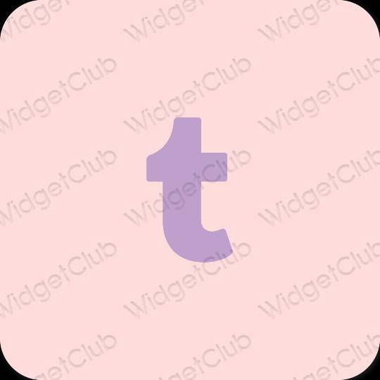 Estetisk pastell rosa Tumblr app ikoner