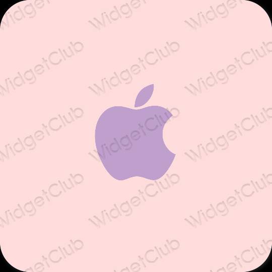 Estetik pastel pembe Apple Store uygulama simgeleri