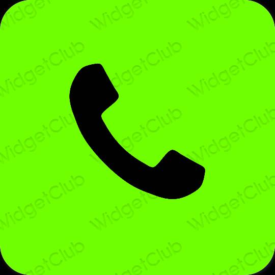 Estetické zelená Phone ikony aplikácií