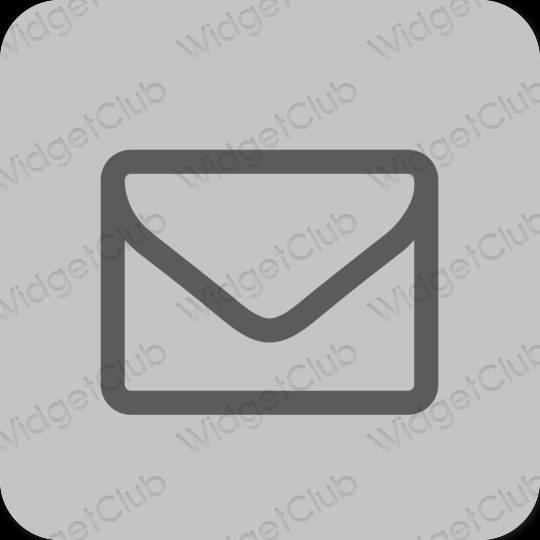 Estetic gri Mail pictogramele aplicației