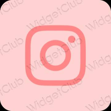 Esteettinen vaaleanpunainen Instagram sovelluskuvakkeet