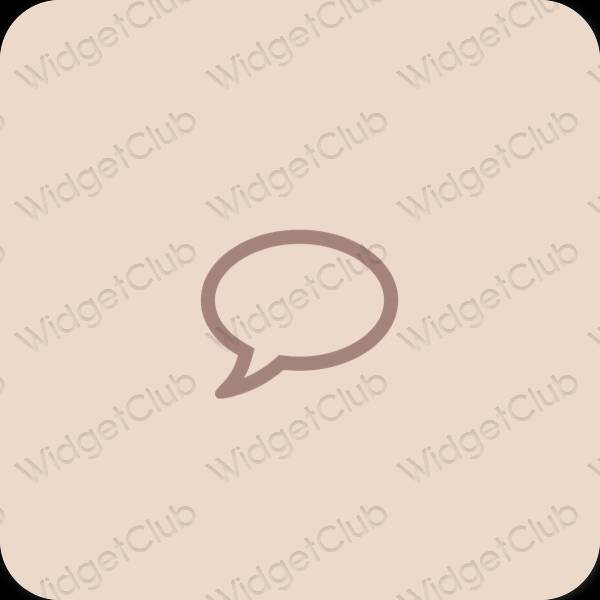 Aesthetic beige Messages app icons