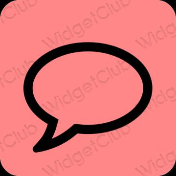 Estetik pembe Messages uygulama simgeleri