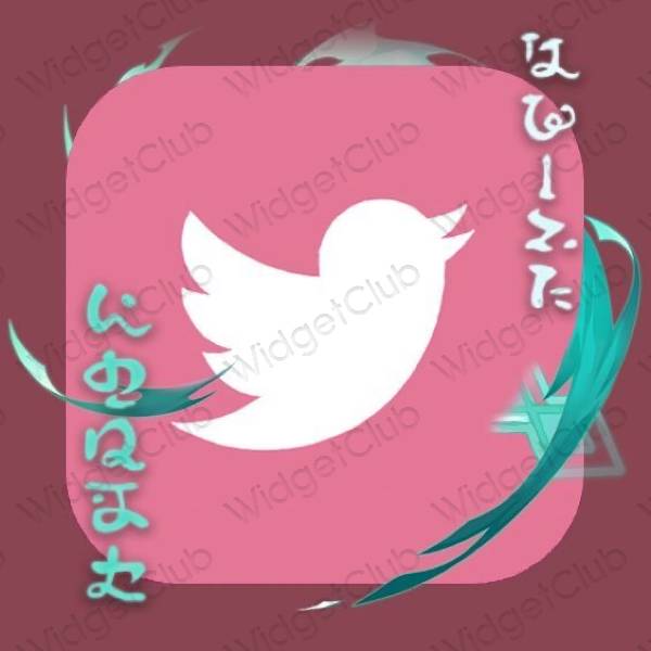 រូបតំណាងកម្មវិធី Twitter សោភ័ណភាព