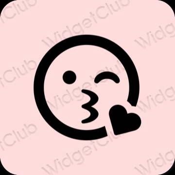 Estetický pastelově růžová Simeji ikony aplikací