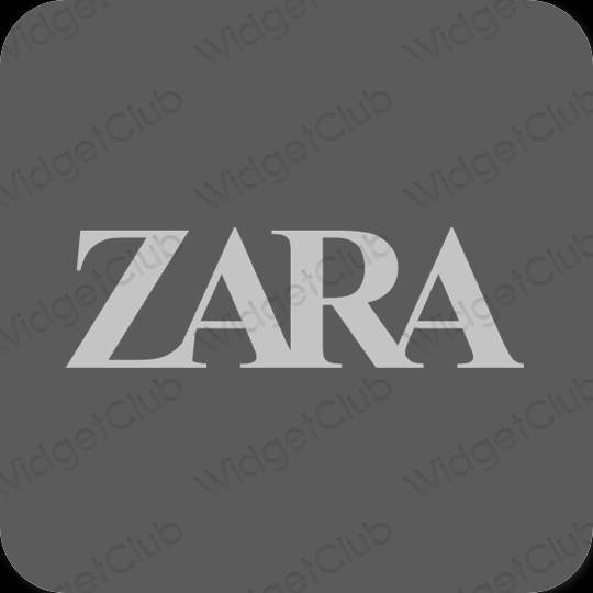 Αισθητικός γκρί ZARA εικονίδια εφαρμογών