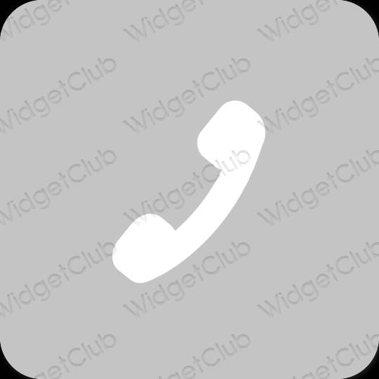 эстетический серый Phone значки приложений
