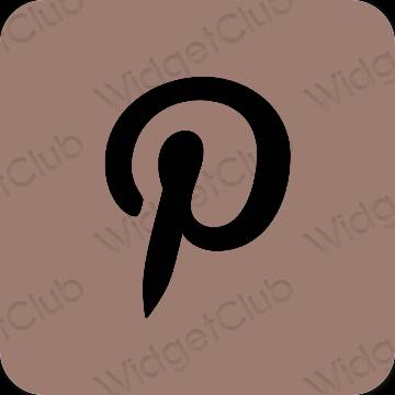 Esthetische Pinterest app-pictogrammen