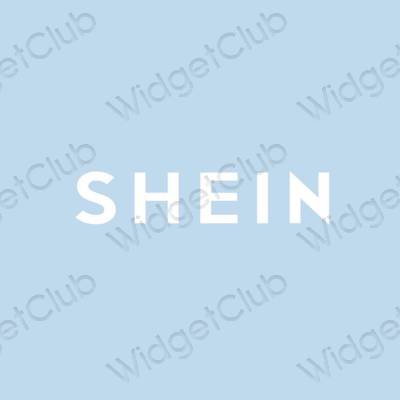 Estetinis pastelinė mėlyna SHEIN programėlių piktogramos
