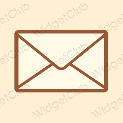 Ästhetisch Beige Mail App-Symbole