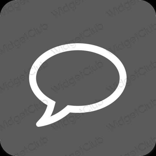 Stijlvol grijs Messages app-pictogrammen