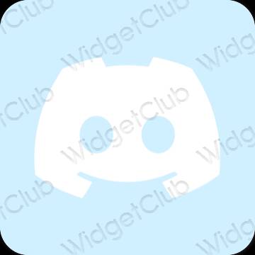 Estetik biru pastel discord ikon aplikasi
