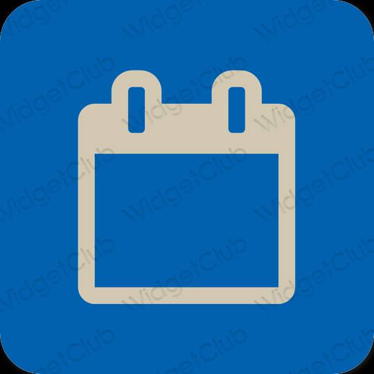 Estetico blu Calendar icone dell'app