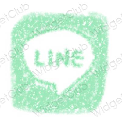 Естетични LINE икони на приложения