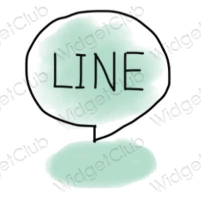 Biểu tượng ứng dụng LINE thẩm mỹ