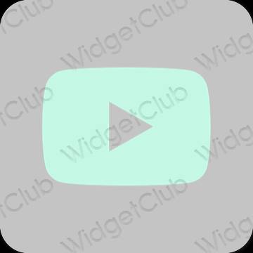 Stijlvol grijs Youtube app-pictogrammen