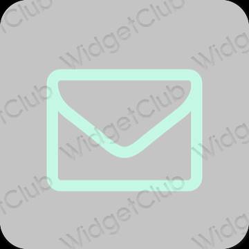 Aesthetic gray Mail app icons