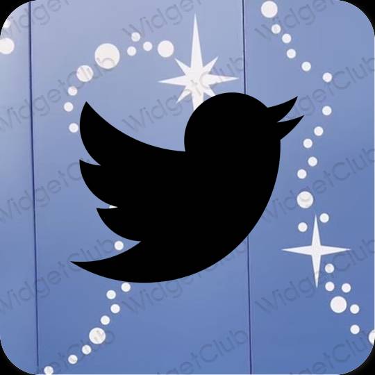 Icônes d'application Twitter esthétiques