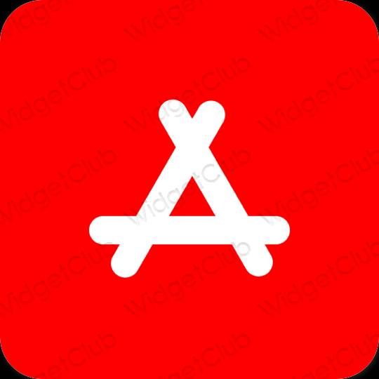 Estetyka czerwony AppStore ikony aplikacji
