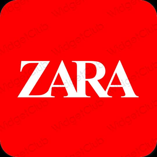 Thẩm mỹ màu đỏ ZARA biểu tượng ứng dụng